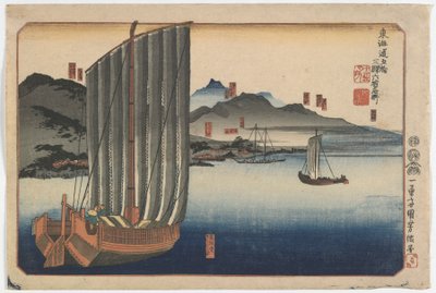 Famous Places at the Sixth of the Fifty-Three Stations along the Tokaido by Utagawa Kuniyoshi